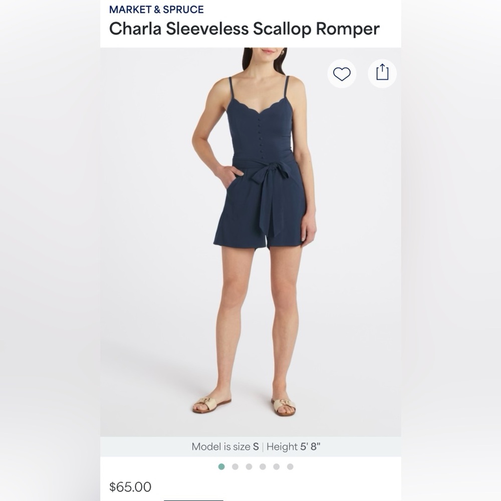 Market & Spruce Charla Navy Romper